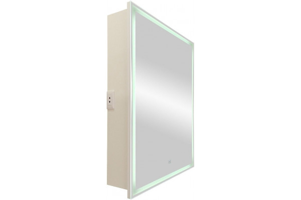 Зеркало-шкаф Art&Max Techno 60 L с подсветкой, с доводчиками,  в современном стиле