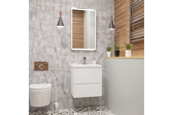Тумба для комплекта Art&Max Family 50, подвесная, Bianco Lucido, с ящиками, глянцевая