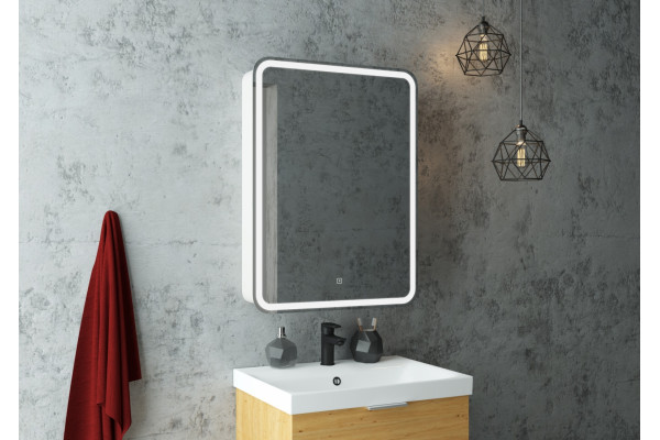 Зеркало-шкаф Art&Max Platino 60 L с подсветкой, с доводчиками