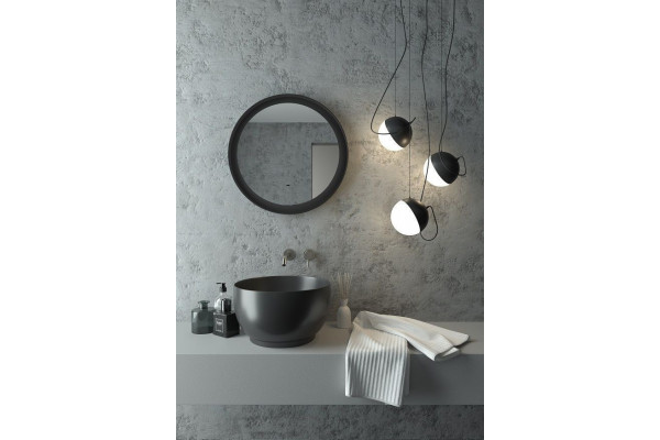 Круглое зеркало Art&Max Napoli 60 черное