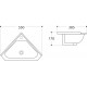 Раковина Art&Max AM-7012-COR белая квадратная, цвет белый