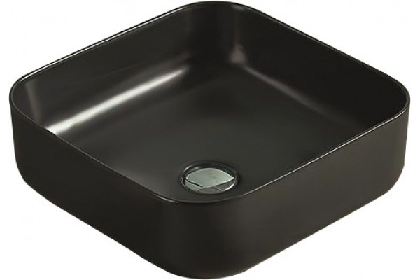 Раковина Art&Max AM-78110-MB матовая черная квадратная, цвет черный