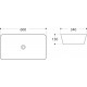 Раковина Art&Max AM-7090-B белая прямоугольная, цвет белый