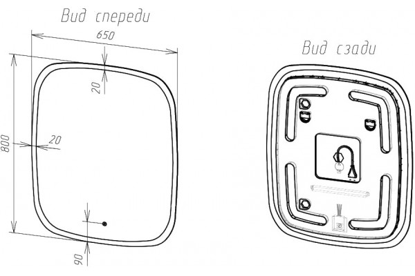 Зеркало Art&Max Forli 65х80