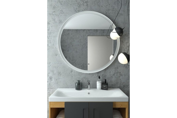 Зеркало круглое Art&Max Napoli 100 белое
