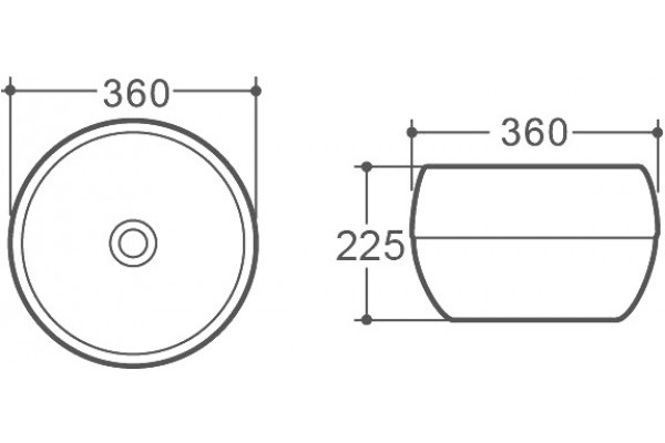 Раковина Art&Max AM3510 круглая, цвет белый