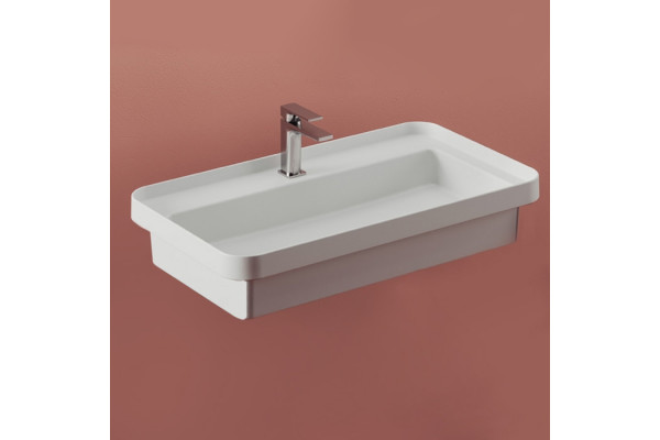 Artceram FUORI SCALA Раковина встраиваемая 80х45см c 1 отв под смеситель без перелива цвет: белый TFL035 01 00 *1