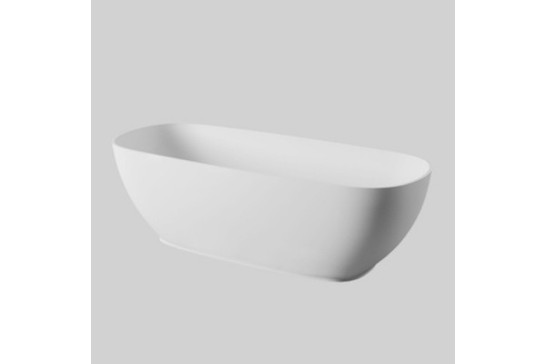 Artceram HOOP  Ванна отдельностоящая из искусственного камня Livingtec 170х70х50 см со слив-переливом (с сифоном ACA066) цвет белый глянцевый ACW002 01