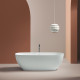 Artceram HOOP  Ванна отдельностоящая из искусственного камня Livingtec 170х70х50 см со слив-переливом (с сифоном ACA066) цвет белый глянцевый ACW002 01