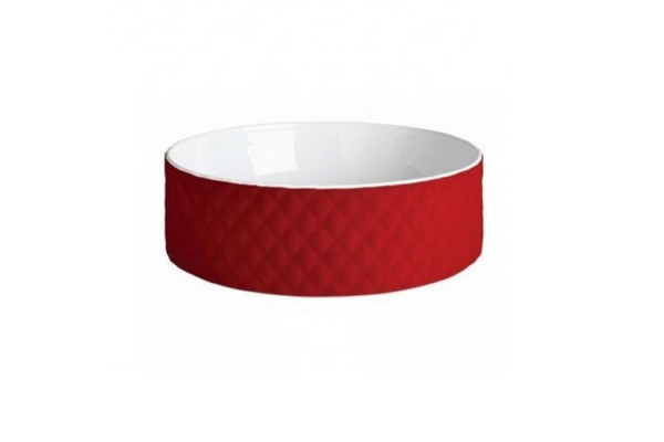 Artceram ROMBO Раковина настольная Ø 44 см цвет bianco/rosso (фактура - бархат) OSL009 01 62