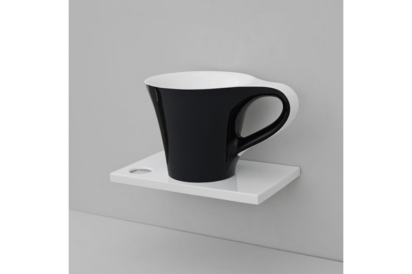 Artceram CUP  Раковина накладная для столешницы  70х50хh425 см без отв под смеситель без слив перелива  цвет черно-белый OSL005 01 50 bi/nero