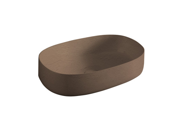 Artceram COGNAC Раковина накладная 55x35 см цвет: ombra bruciata (фактура - необработанная глина) COL003 19 00