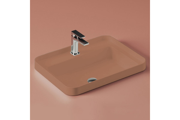 Artceram FUORI SCALA Раковина встраиваемая 60х45 см 1 отверстие цвет tortora TFL034 40 00