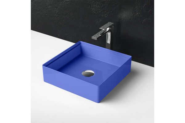 Artceram SCALINO Раковина настольная 38x38 см цвет blu zaffiro SCL001 16 00