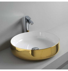Artceram COGNAC Раковина настольная Ø 42 см цвет белый/золото матовое (Sanded gold bicolor) (НЕ производится!)