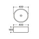 Накладная раковина Avimano Emotion 1243010 40х40 белая, глянцевая, круглая, цвет белый