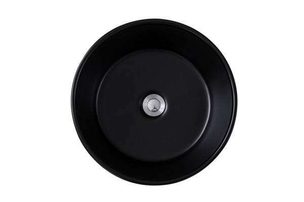Накладная раковина Avimano Emotion 1243012 40х40 черная, матовая, круглая, цвет черный