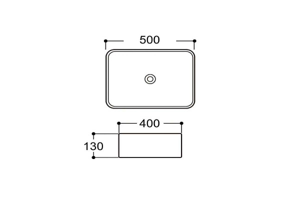 Накладная раковина Avimano Vision 1245020 50х40 белая, глянцевая, прямоугольная, цвет белый