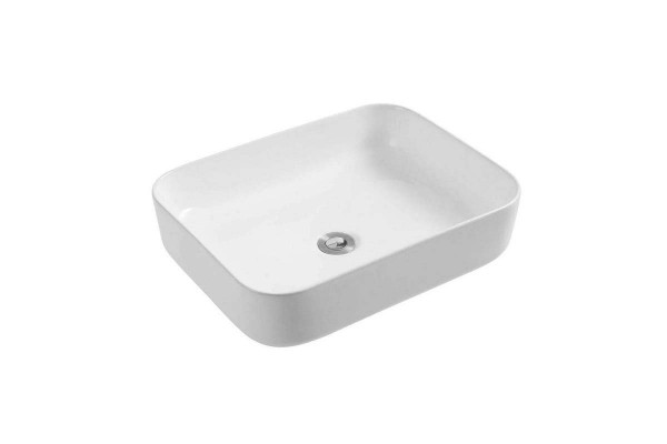 Накладная раковина Avimano Vision 1245021 50х40 белая, матовая, прямоугольная, цвет белый