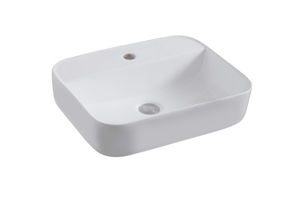 Накладная раковина Avimano Vision 1245120 50.5х39.5 белая, глянцевая, прямоугольная, цвет белый