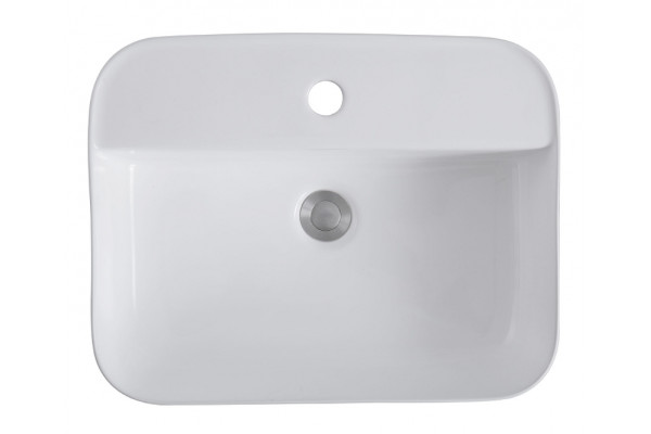 Накладная раковина Avimano Vision 1245120 50.5х39.5 белая, глянцевая, прямоугольная, цвет белый