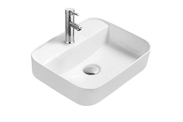 Накладная раковина Avimano Vision 1245120 50.5х39.5 белая, глянцевая, прямоугольная, цвет белый