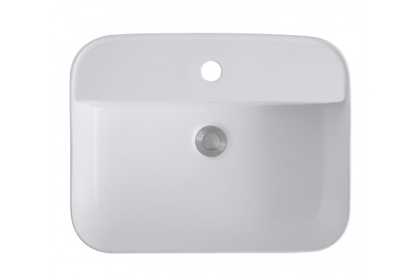 Накладная раковина Avimano Vision 1245121 50.5х39.5 белая, матовая, прямоугольная, цвет белый