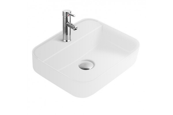 Накладная раковина Avimano Vision 1245121 50.5х39.5 белая, матовая, прямоугольная, цвет белый