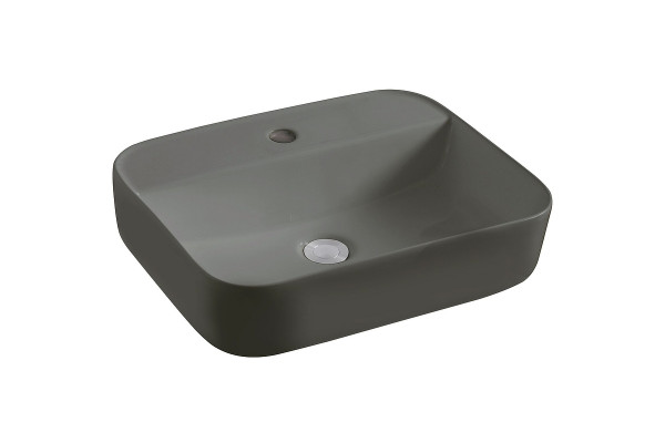 Накладная раковина Avimano Vision 1245123 50.5х39.5 серая, матовая, прямоугольная, цвет серый