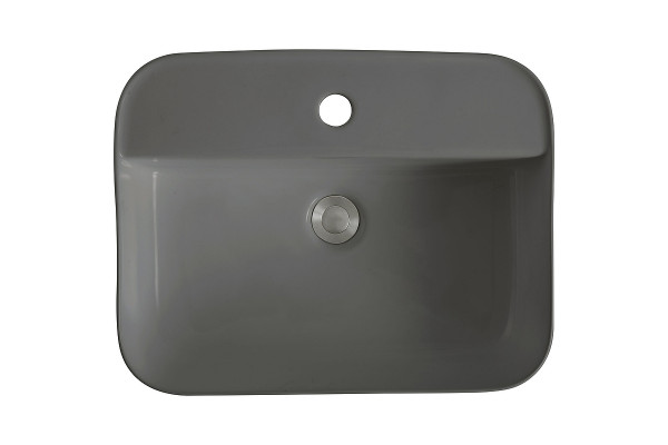 Накладная раковина Avimano Vision 1245123 50.5х39.5 серая, матовая, прямоугольная, цвет серый