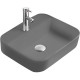 Накладная раковина Avimano Vision 1245123 50.5х39.5 серая, матовая, прямоугольная, цвет серый