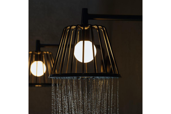 AX LampShower Верхний душ 1jet с держателем цвет: шлифованный черный хром 26031340