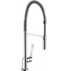 Смеситель Axor Citterio Semi-Pro 39840000 для кухонной мойки, хром, однорычажный, высота излива 22.5 см