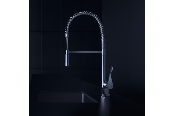 Смеситель Axor Citterio Semi-Pro 39840000 для кухонной мойки, хром, однорычажный, высота излива 22.5 см