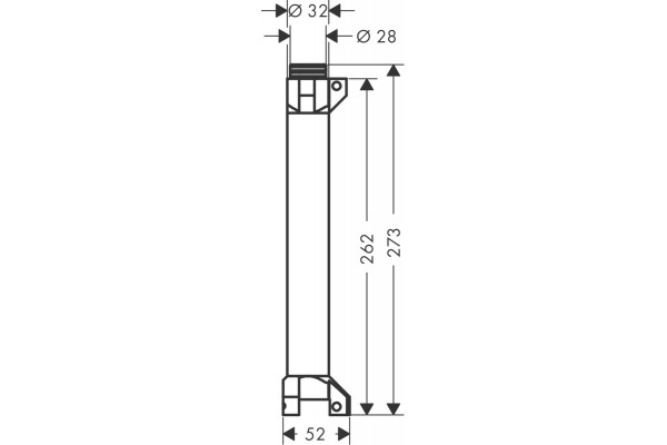 Скрытая часть Axor ShowerSolutions 40878180 для полки цвет латунь, штанга 5.2 см