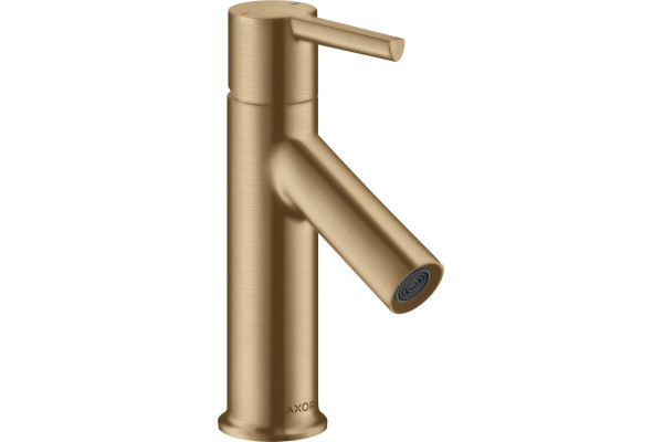 Смеситель Axor Starck 10102140 для раковины, шлифованная бронза, однорычажный, высота излива 7.5 см