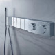 AX Edge Встраиваемый термостат для душа 680/100 на 5 источника с ручным душем (внешняя часть) цвет: хром 46730000