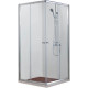 Душевой уголок Azario Greenwood AZ-NNE1142 900 90х90х185 профиль хром, стекло прозрачное, квадратный, двери раздвижные