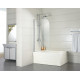 Душевая шторка на ванну Azario Merrit NF6211 70*150 профиль хром, стекло прозрачное, распашная, с покрытием анти-капля