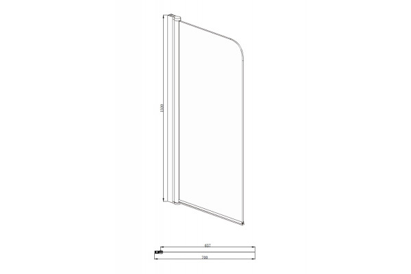 Душевая шторка на ванну Azario Merrit NF6211 70*150 профиль хром, стекло прозрачное, распашная, с покрытием анти-капля