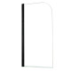 Душевая шторка на ванну Azario Merrit NF6211 BLACK 70*150 профиль черный, стекло прозрачное, распашная, с покрытием анти-капля
