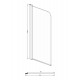 Душевая шторка на ванну Azario Merrit NF6211 BLACK 70*150 профиль черный, стекло прозрачное, распашная, с покрытием анти-капля