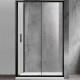 Душевой уголок Azario Milton AZ-ND1131-R 1200 BLACK 120х80х200 профиль черный, стекло прозрачное, правый, прямоугольный, двери раздвижные
