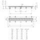 Душевой лоток Azario AZ-CH 850 MC 85 см с решеткой, черный, в пол
