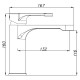 Смеситель Azario Viano AZ-15834521 для раковины, хром, однорычажный, высота излива 11.6 см