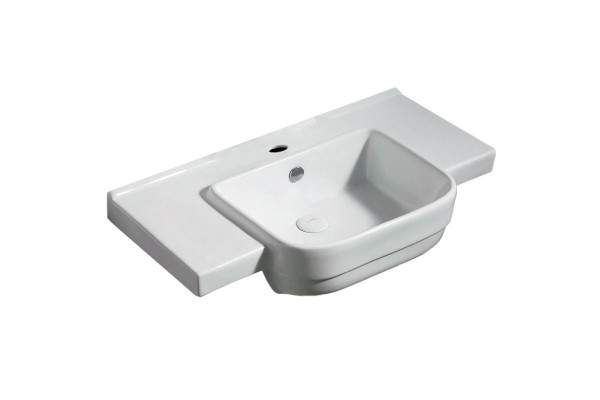 Раковина Azario AZ-40089 80х46 белая прямоугольная, цвет белый