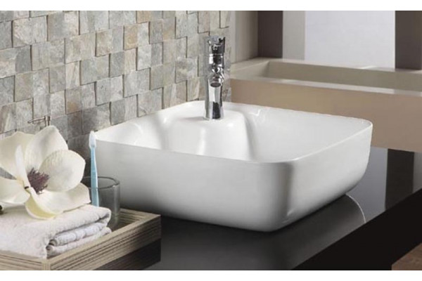 Накладная раковина Azario AZ41267 43х43 белая квадратная, цвет белый