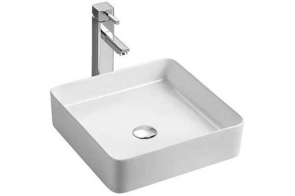Накладная раковина Azario AZ-2179 40х40 белая квадратная, цвет белый
