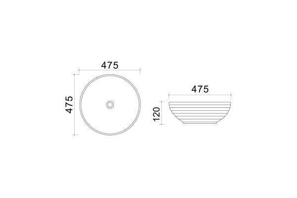 Накладная раковина ультратонкая Azario XML4004-1-B20 47.5х47.5 белая круглая, цвет белый