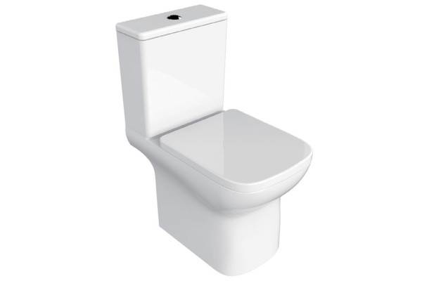 Унитаз-компакт Azario Alba AZ-8323 микролифт белый, прямоугольный, 36.5x62 см